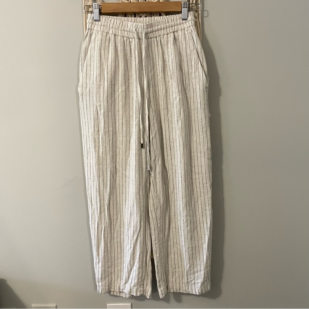 ZARA Stripe Linen Pants